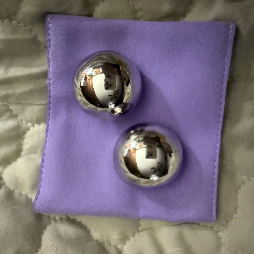 Melinda Maria Silver Dome Earrings